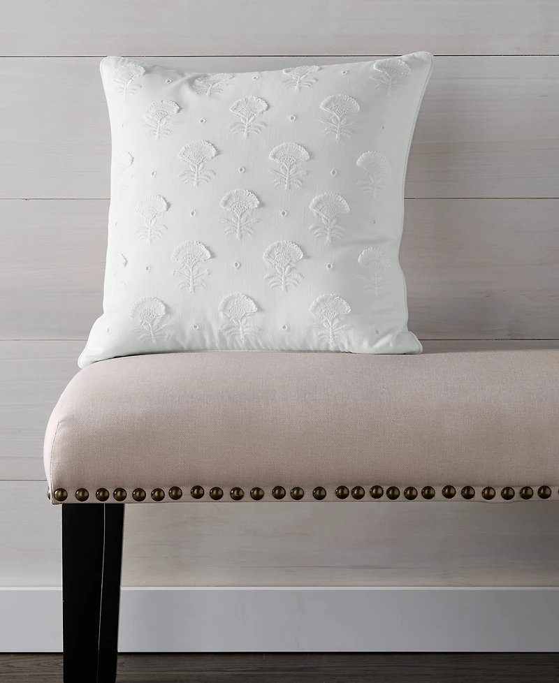 Charter Club Eyelet Embroidery Decorative Pillow, 18" x 18"