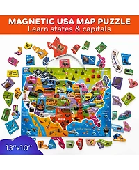 Quokka Magnetic Realistic Puzzles States Map for Kids 4-6 Years - Montessori Toys Geography Learning