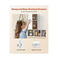 Slickblue Over Toilet Bathroom Wall Cabinet with 2 Doors and Shelves