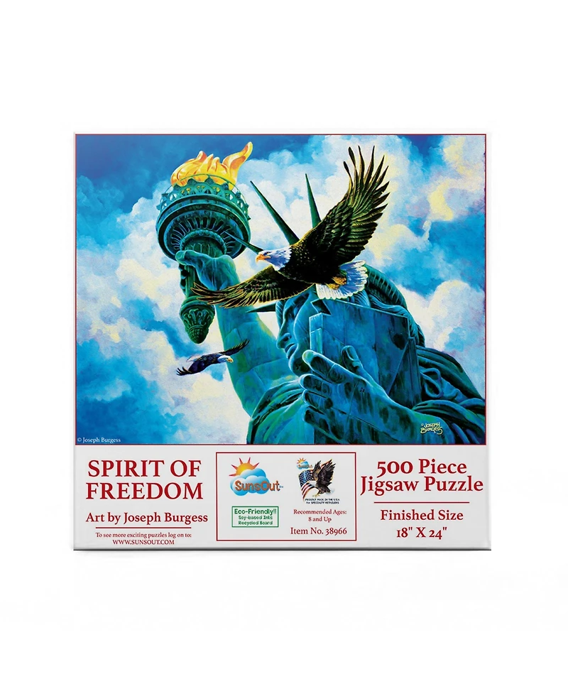 SunsOut Spirit of Freedom 500 piece Jigsaw Puzzle for Adults Fourth of July