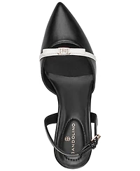 Bandolino Women's Pracen Bow Pointy Toe Slingback Pumps