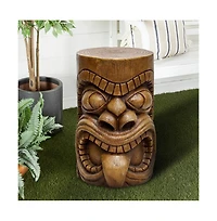 Sunjet Outdoor Decorative Sculpture – The Grande Tiki God Kanaloa Concrete Statue 19.6"H, Indoor/Outdoor Garden, Patio, Backyard, Office D