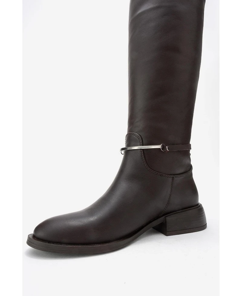 Forever & Always Women's Shoes Ansel Leather Riding Boot