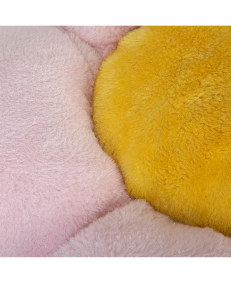 Aostirmotor 57.1'' Cat Tree with Blooming Platforms Bed in Pink