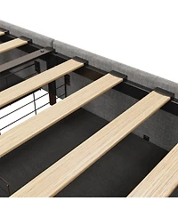 Simplie Fun Led Queen Bed Frame with Storage Drawers