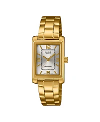 Casio Women's Japanese Quartz Gold-Tone Stainless Steel Watch, 21mm