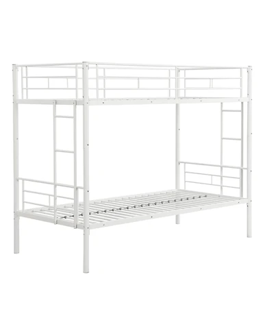 Boyel Living Metal Bunk Bed Twin Over Twin, No Box Spring Needed, Easy Assemble