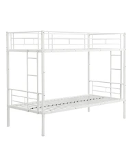 Boyel Living Metal Bunk Bed Twin Over Twin, No Box Spring Needed, Easy Assemble