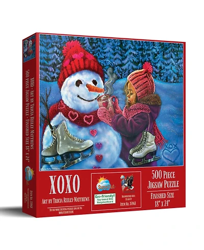 SunsOut Xoxo 500 piece Jigsaw Puzzle for Adults Christmas