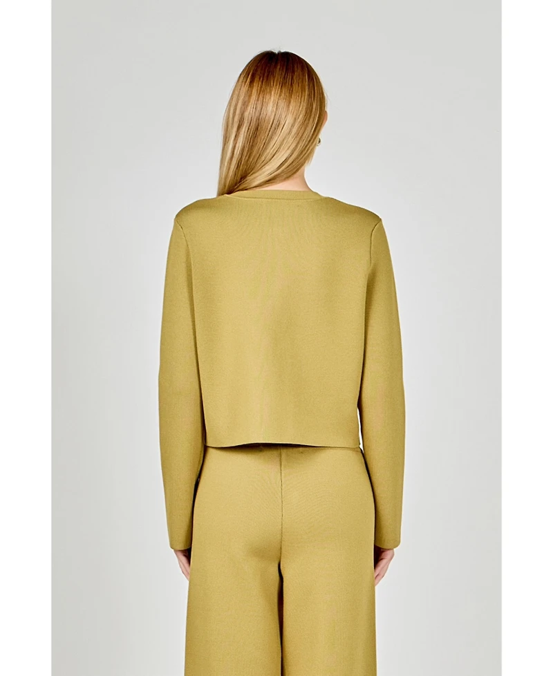 endless rose Women's Knit Long Sleeve Cardigan with Pockets