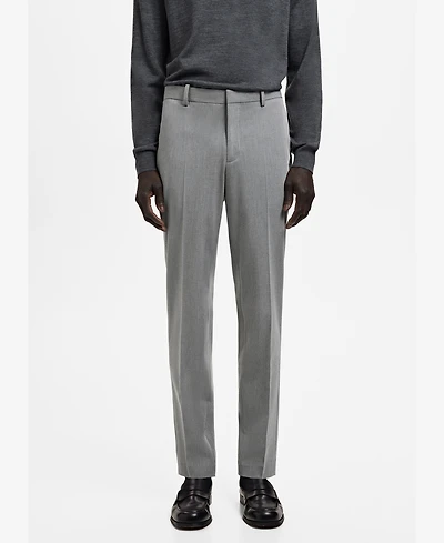 Mango Men's Stretch Fabric Super Slim-Fit Suit Pants