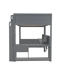 Streamdale Furniture Gaming Loft Bed with Desk & Storage