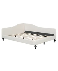 Streamdale Furniture Full L-Shaped Linen Daybed, with Solid Wood Legs