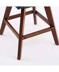 Streamdale Furniture Counter Height Swivel Barstools, 26" H Seat Height Upholstered Bar Stools Set of 2