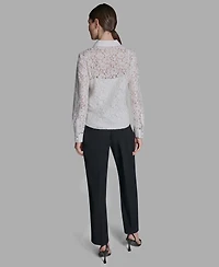 Bcbg Women's Long-Sleeve Lace Blouse