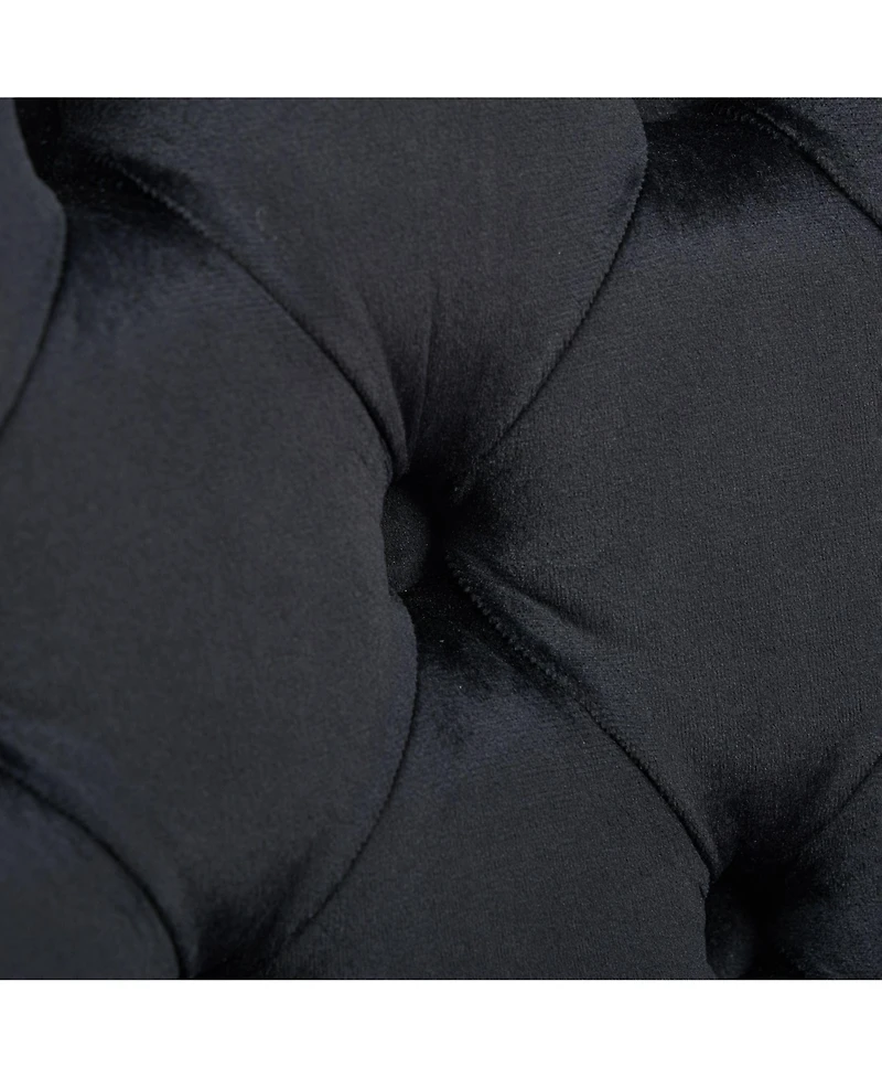 Streamdale Furniture Modern Velvet Counter Height Barstools (Black, Set of 2