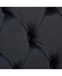 Streamdale Furniture Modern Velvet Counter Height Barstools (Black, Set of 2