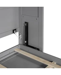 Streamdale Furniture Queen Size Murphy Bed Wall Bed Modern design with Led Lights