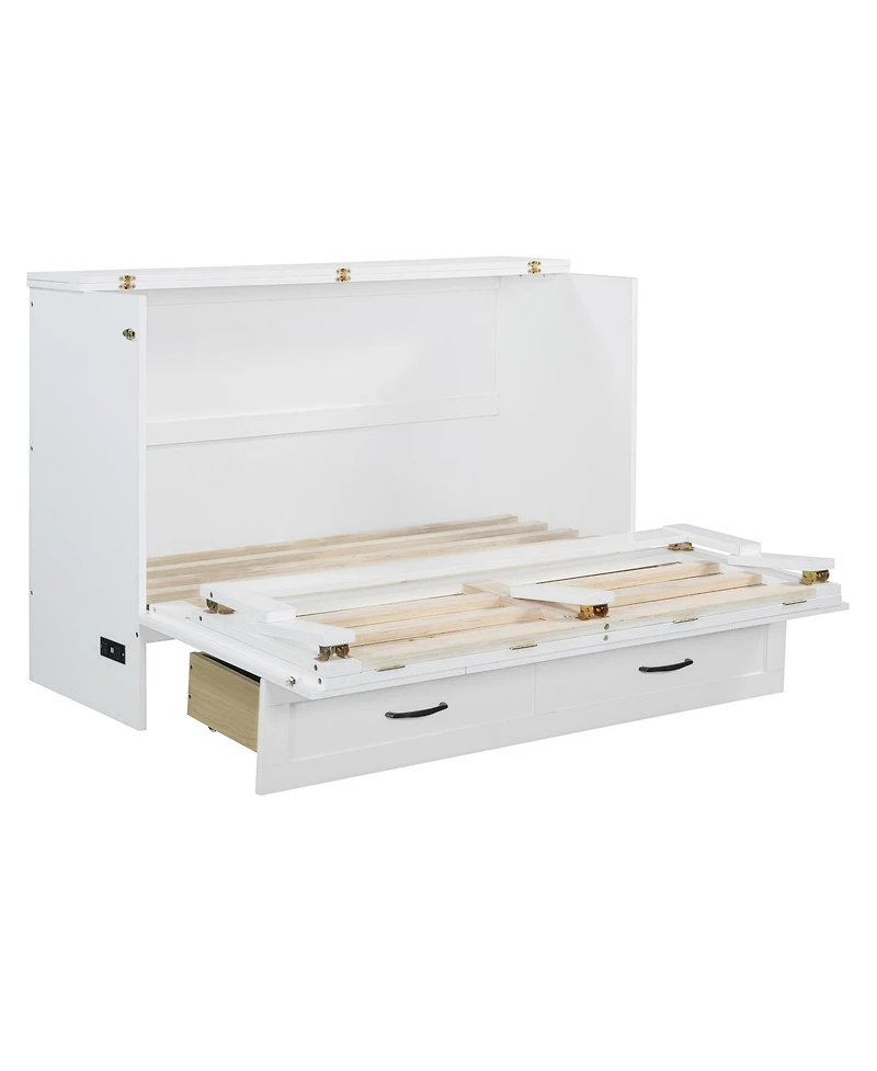 Streamdale Furniture Full Size Murphy Bed with Large Drawers