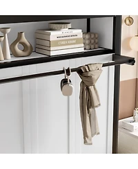 Streamdale Furniture Streamdale Twin Murphy Bed with Shelves, Foldable Metal Wall Bed