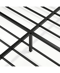 Streamdale Furniture Oak King Led Floating Bed Frame - Wave Texture, Metal Slats