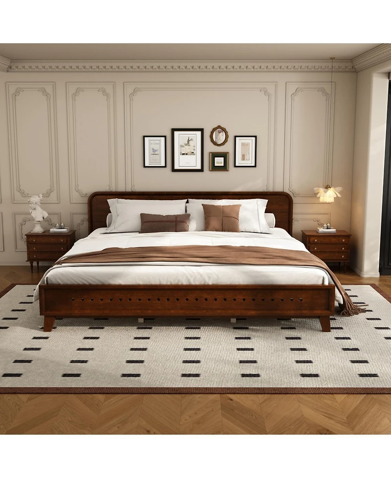 Streamdale Furniture Pine Solid Wood King Bed