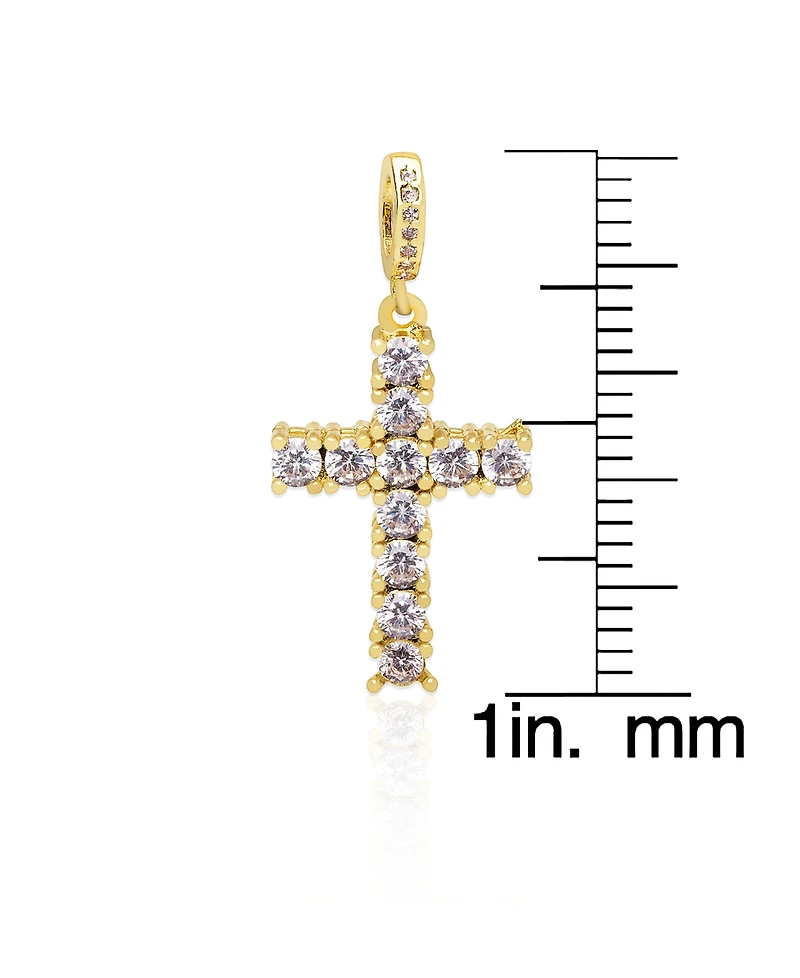 Macy's Cubic Zirconia (4.15 ct. t.w.) Cross Pendant Necklace