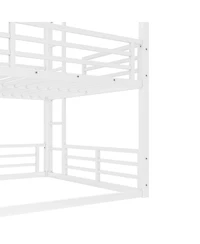 Streamdale Furniture Queen Triple Bunk Bed, Metal