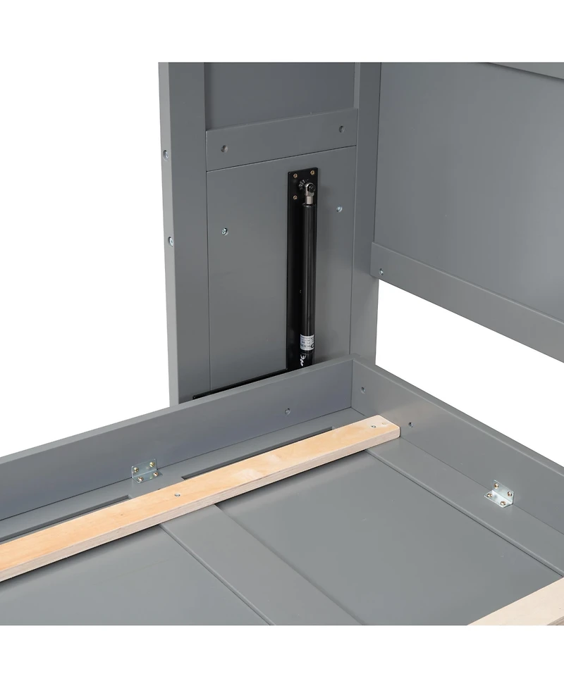 Streamdale Furniture Queen Size Murphy Bed Wall Bed, Gray