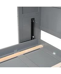 Streamdale Furniture Queen Size Murphy Bed Wall Bed, Gray