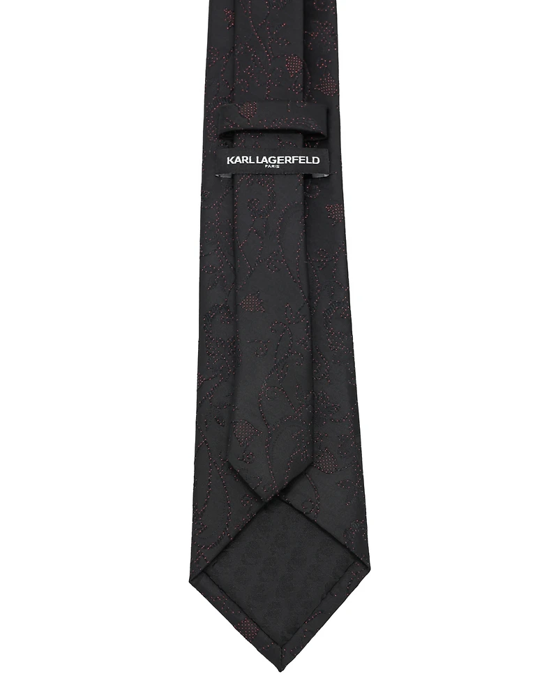Karl Lagerfeld Paris Men's Sparkle Herringbone Pattern Classic Tie