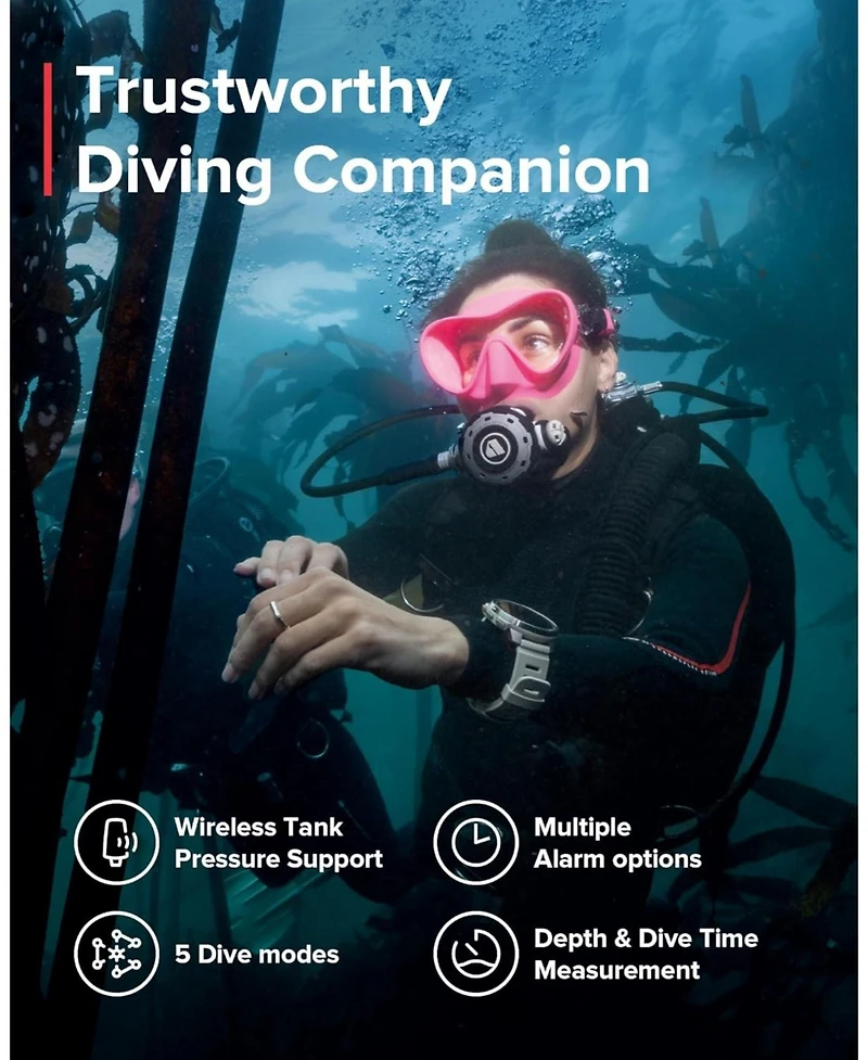 Suunto Ocean Gps Diving Watch with Amoled Touchscreen, Heart Rate and Fitness Tracker - All Black