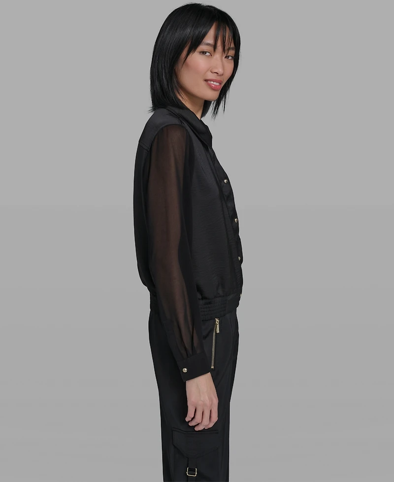 Karl Lagerfeld Paris Women's Collared Jacket