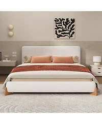Streamdale Furniture Elegant Boucle Queen Bed