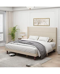 Streamdale Furniture Streamdale Elegant High Headboard Bed 54" Tall, King Size