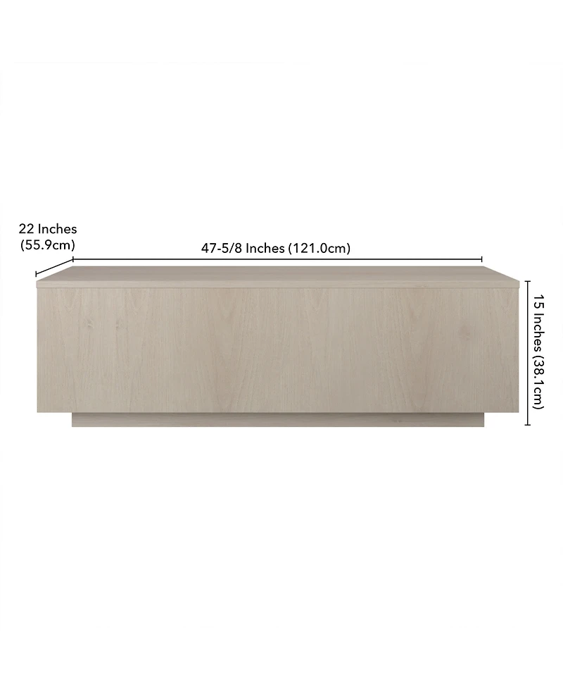 Hudson & Canal Paxton 48" Wide Rectangular Coffee Table