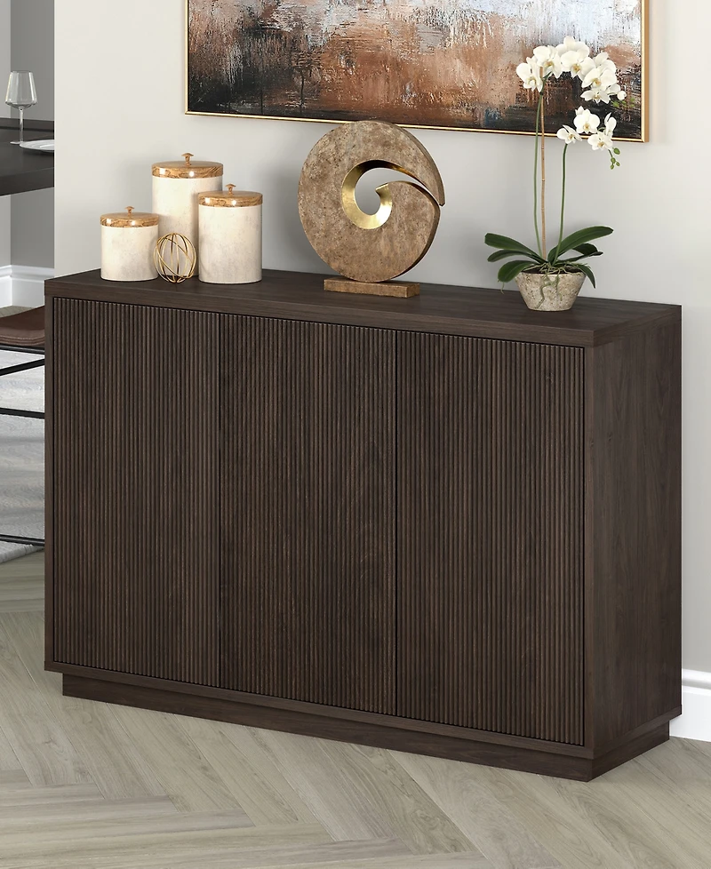 Hudson & Canal Alston 48" Wide Rectangular Fluted Buffet Table