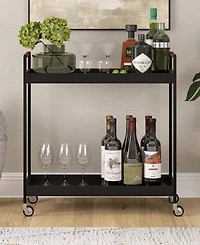 Hudson & Canal Riyo 33" Wide Rectangular Bar Cart