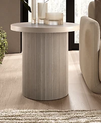 Hudson & Canal Isa 22" Wide Round Fluted Side Table
