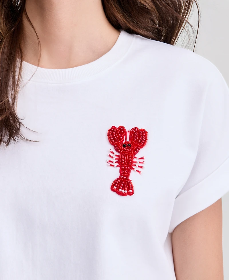 On 34th Women's Embellished Lobster Graphic T-Shirt, Macy's Exclusive