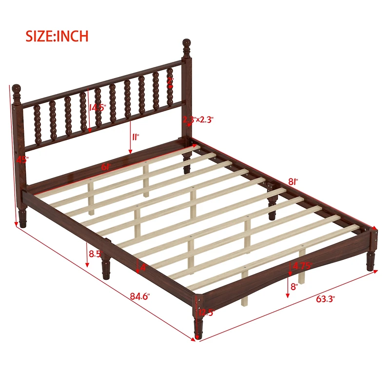 Streamdale Furniture Wood Platform Bed