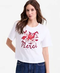 On 34th Womens Merci Embroidered Graphic T Shirt Macys Exclusive