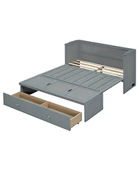 Streamdale Furniture Full Murphy Bed with Usb Port and a Large Drawer