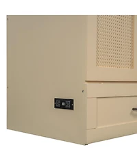 Streamdale Furniture Queen Size Murphy Bed with Large Drawers