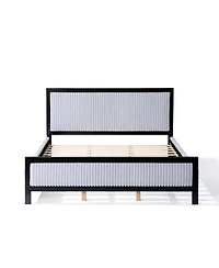 Streamdale Furniture King Size Upholstered Bed with Fluffy Soft Headboard Frame