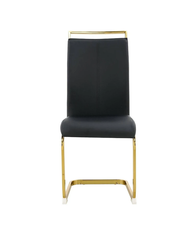 Streamdale Furniture Modern Pu Leather Dining Chairs (Set of 2