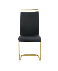 Streamdale Furniture Modern Pu Leather Dining Chairs (Set of 2