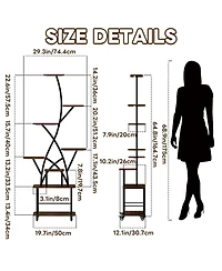 Streamdale Furniture Lighted 8-Tier Plant Stand Indoor
