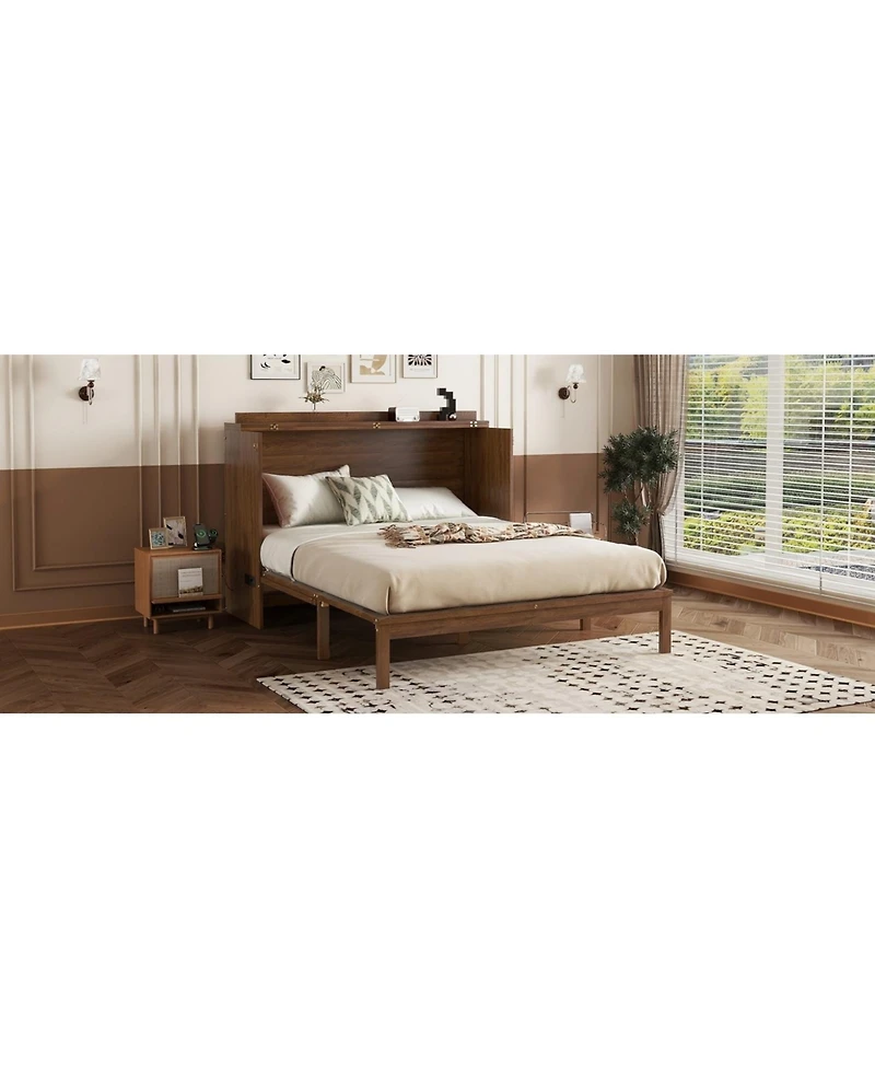 Streamdale Furniture Queen Murphy Bed - Walnut