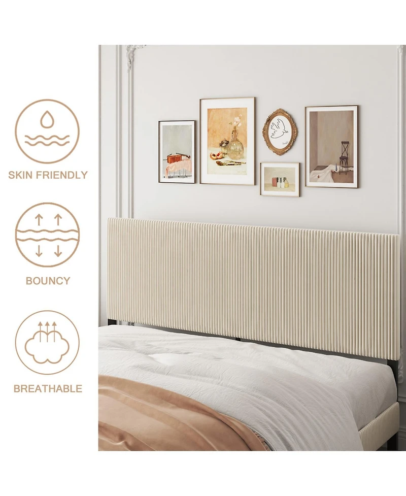 Streamdale Furniture King Bed Frame Bandaged Headboard
